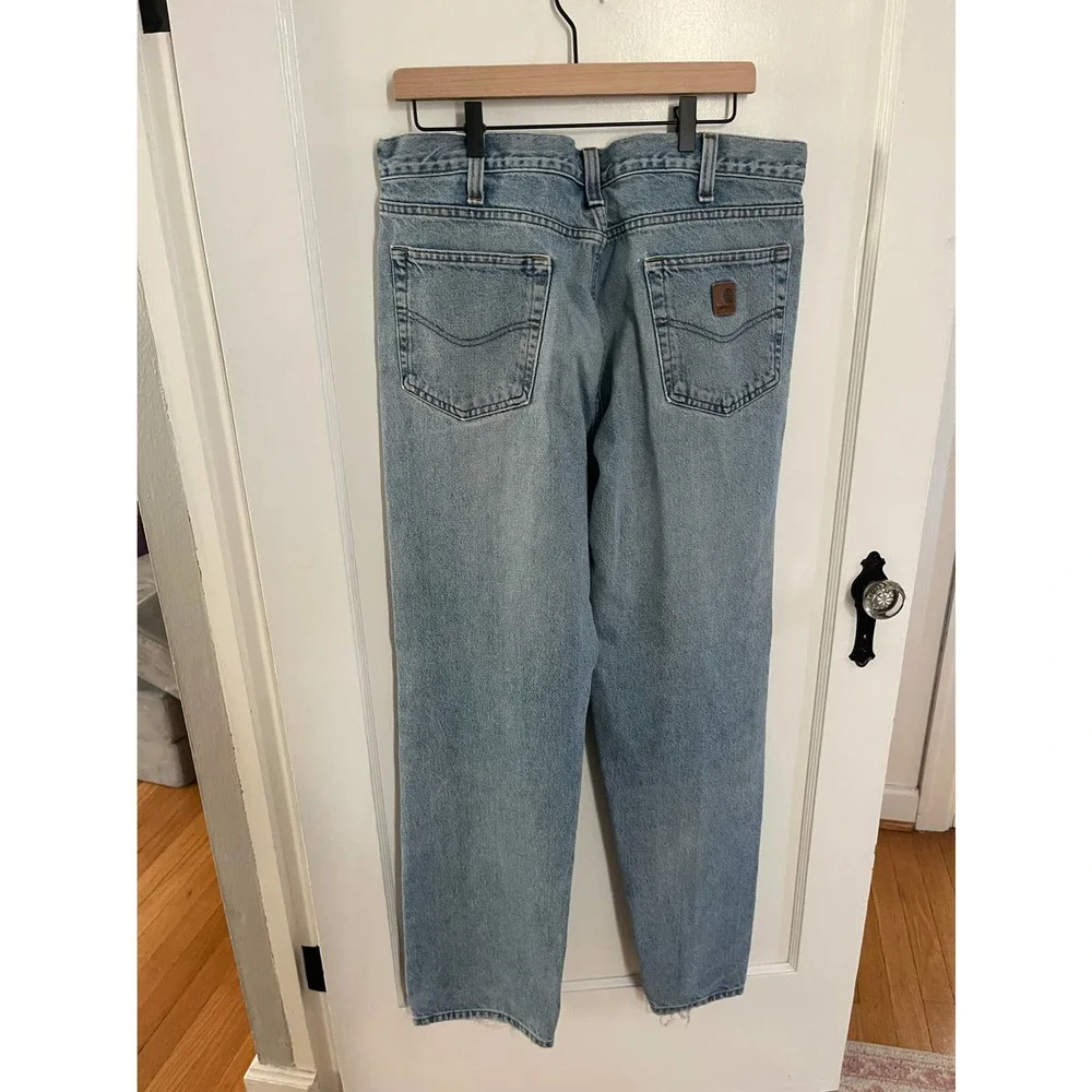 Carhartt Men’s Distressed Jeans 36x34 BV60 LVB - Picture 7 of 8